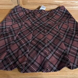Knitworks Girls Medium (10-12) Skort Mini Plaid Pleated Elastic Waist